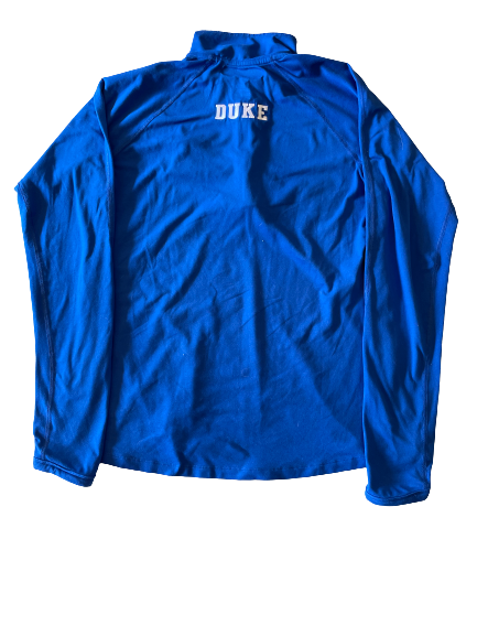Leah Meyer Duke Volleyball Team Issued Quarter Zip Pullover (Size L)