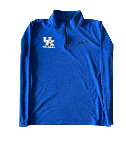 Leah Meyer Kentucky Volleyball Team Issued Quarter Zip Pullover (Size L)