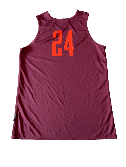 Kerry Blackshear Jr. Virginia Tech Basketball Player Exclusive Reversible Practice Jersey (Size XL)