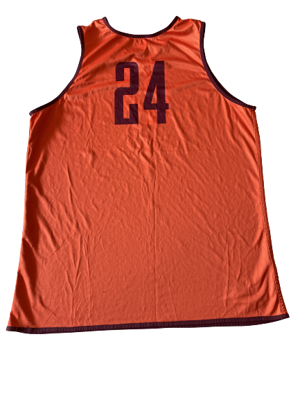 Kerry Blackshear Jr. Virginia Tech Basketball Player Exclusive Reversible Practice Jersey (Size 2XL)