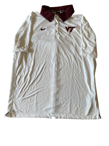 Kerry Blackshear Jr. Virginia Tech Basketball Team Issued Polo (Size XL)