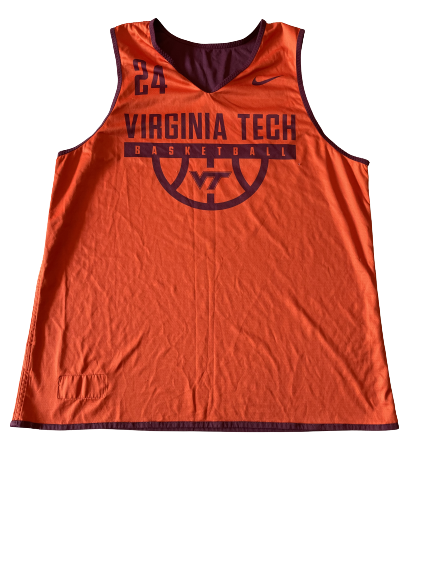 Kerry Blackshear Jr. Virginia Tech Basketball Player Exclusive Reversible Practice Jersey (Size XL)