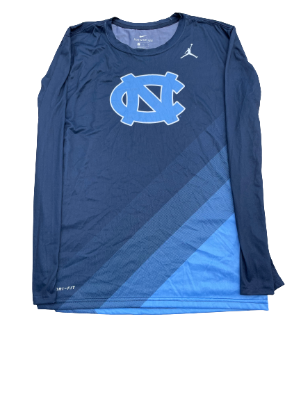 Roscoe Johnson North Carolina Football Team Issued Long Sleeve Workout Shirt (Size L)