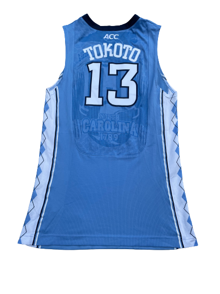 J.P. Tokoto North Carolina Basketball 2013-2014 Game Worn Jersey (Size 48)