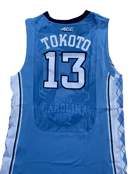 J.P. Tokoto North Carolina Basketball 2014-2015 Game Worn Jersey (Size 48)