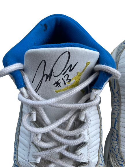 J.P. Tokoto North Carolina Basketball SIGNED Game Worn Shoes (Size 13)