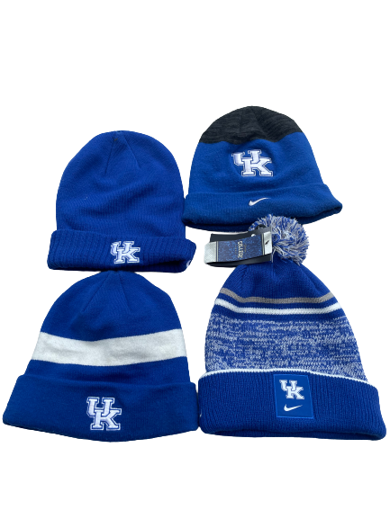 Isaiah Lewis Kentucky Baseball Team Issued Set of 4 Winter Hats