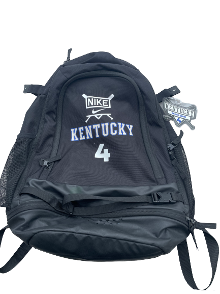 Isaiah Lewis Kentucky Baseball Team Exclusive Backpack with Number and Travel Tag