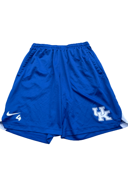 Isaiah Lewis Kentucky Baseball Team Issued Workout Shorts with Number (Size M)