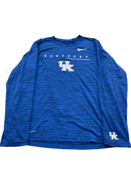 Isaiah Lewis Kentucky Baseball Team Issued Long Sleeve Workout Shirt (Size M)