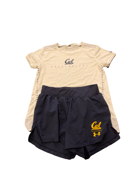 Alma Kuc California Gymnastics Team Issued Workout Shirt and Shorts (Size XS, Size S)
