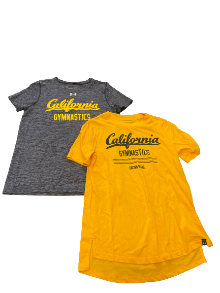 Alma Kuc California Gymnastics Team Issued Set of 2 Workout Shirts (Size S)
