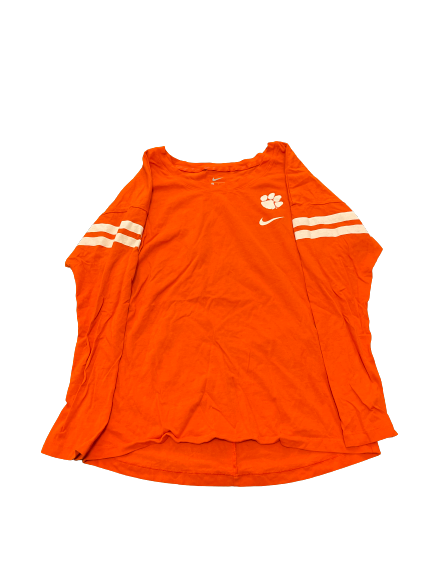 Destiny Thomas Clemson Basketball Long Sleeve Workout Shirt (Size Women&