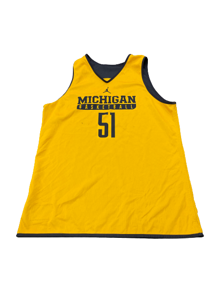 Austin Davis Michigan Basketball SIGNED Reversible Practice Jersey (Size XL)