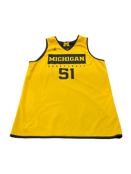 Austin Davis Michigan Basketball SIGNED Reversible Practice Jersey (Size XL)
