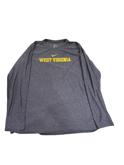 Miles McBride West Virginia Basketball Team Issued Long Sleeve Workout Shirt (Size M)