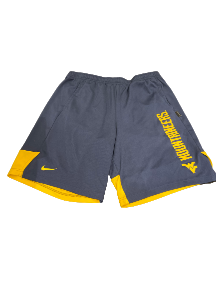 Miles McBride West Virginia Basketball Team Issued Workout Shorts (Size L)