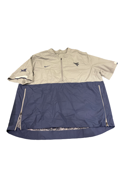 Miles McBride West Virginia Basketball Team Issued Short Sleeve Half Zip Pullover (Size XL)