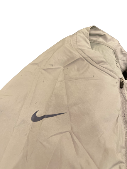 Miles McBride West Virginia Basketball Team Issued Short Sleeve Half Zip Pullover (Size XL)