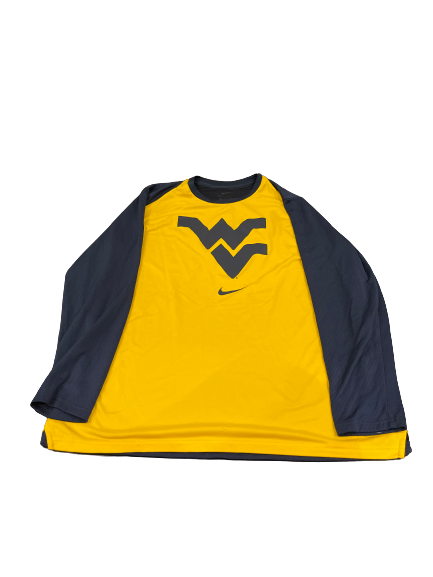 Miles McBride West Virginia Basketball Player Exclusive Pre-Game Shooting Shirt (Size L)