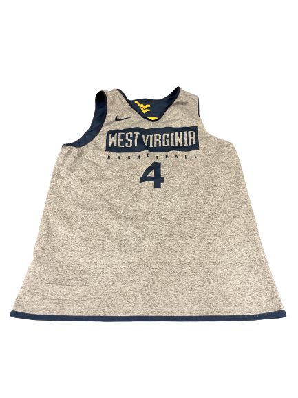 Miles McBride West Virginia Basketball Season Worn Player Exclusive Reversible Practice Jersey (Size L)