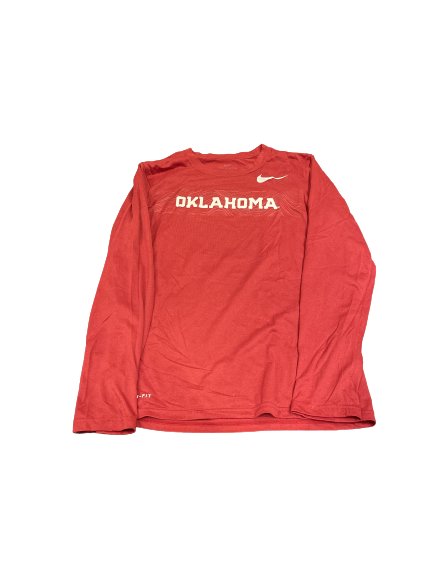 Anastasia Webb Oklahoma Gymnastics Team Issued Long Sleeve Workout Shirt (Size S)