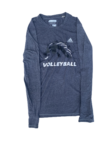 Janell Williams Western Michigan Volleyball Team Issued Long Sleeve Workout Shirt (Size S)
