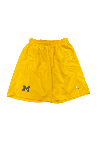Franz Wagner Michigan Basketball Team Issued Workout Shorts (Size XL)