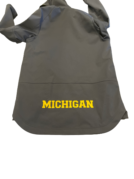 Adam Shibley Michigan Football Team Exclusive Long Jacket with "MICHIGAN" on Back (Size XL)