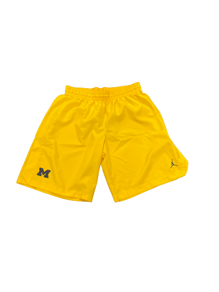 Franz Wagner Michigan Basketball Team Issued Workout Shorts (Size XL)