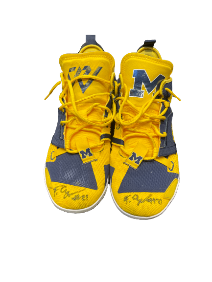 Franz Wagner Michigan Basketball SIGNED Player Exclusive Practice Worn Shoes (Size 16)