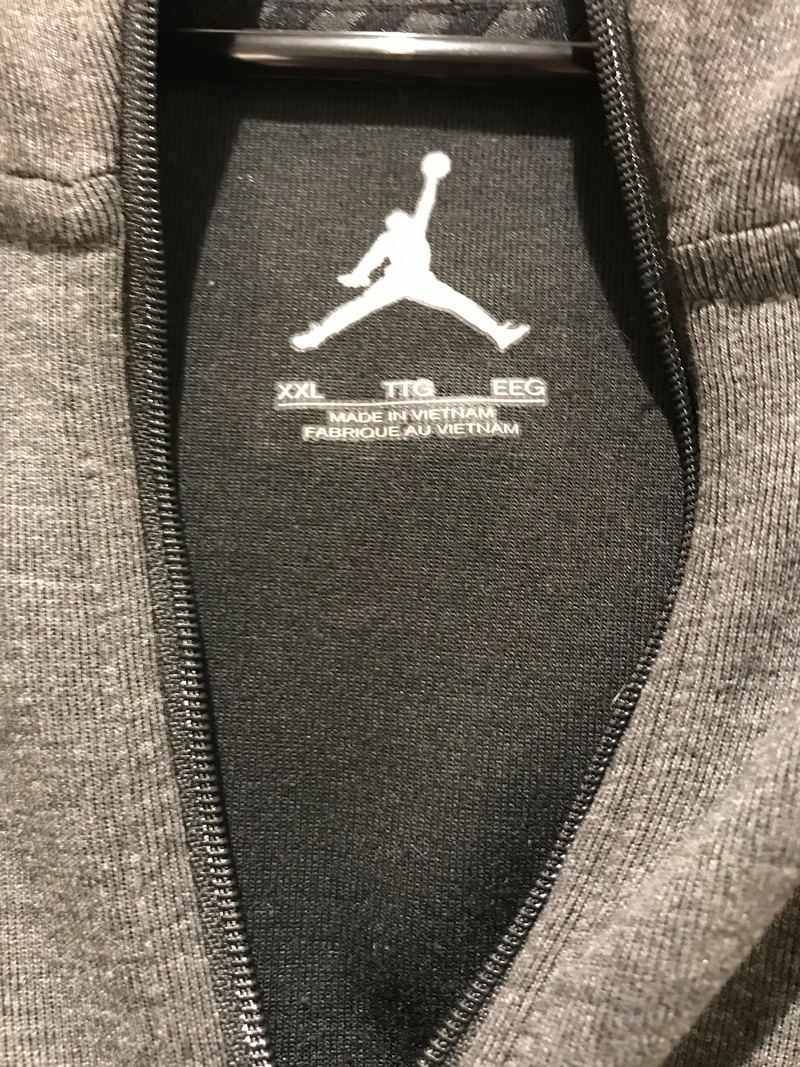 Grey UNC Jordan Full Zip Jacket