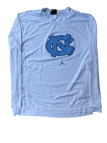 Andrew Platek North Carolina Basketball Player Exclusive Game Warm-up with Gold Tag (Size L)