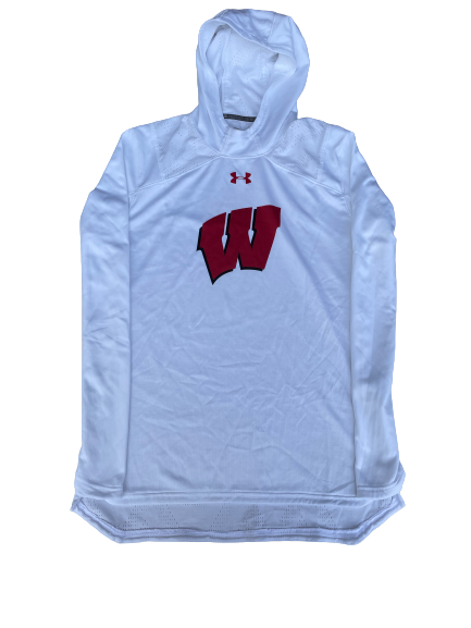 Trevor Anderson Wisconsin Basketball Team Exclusive Pre-Game Warm-Up Performance Hoodie (Size L)