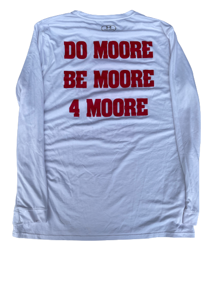 Trevor Anderson Wisconsin Basketball Player Exclusive "DO MOORE BE MOORE 4 MOORE" 2000 Final Four Warm-Up Shooting Shirt (Size L)