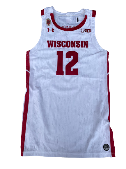 Trevor Anderson Wisconsin Basketball Game Worn Jersey with "W" Patch (Size L)