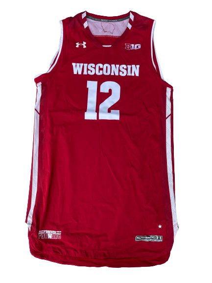Trevor Anderson Wisconsin Basketball Game Worn Jersey (Size L)