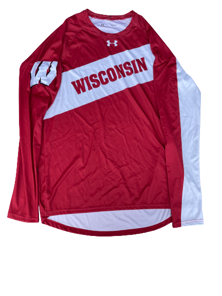 Trevor Anderson Wisconsin Basketball Player Exclusive Warm-Up Shooting Shirt (Size L)