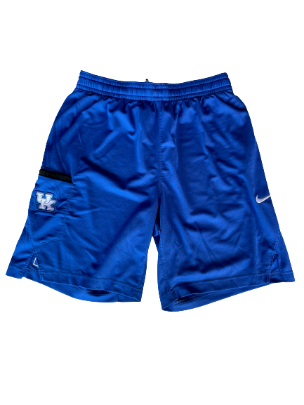Riley Welch Kentucky Basketball Team Issued Workout Shorts (Size L)