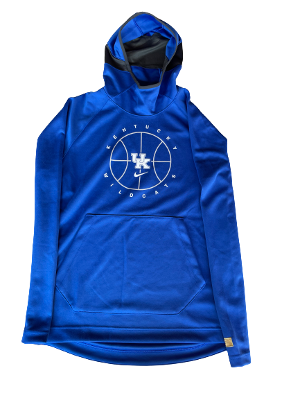 Riley Welch Kentucky Basketball Team Issued Sweatshirt with Gold Elite Tag (Size L)