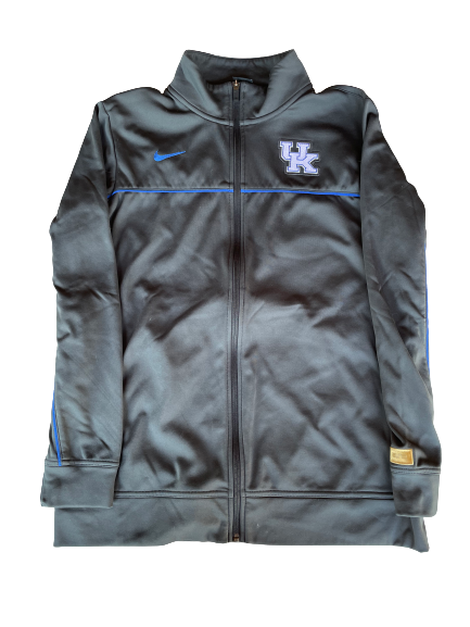 Riley Welch Kentucky Basketball Team Issued Zip Up Jacket with Gold Elite Tag (Size L)
