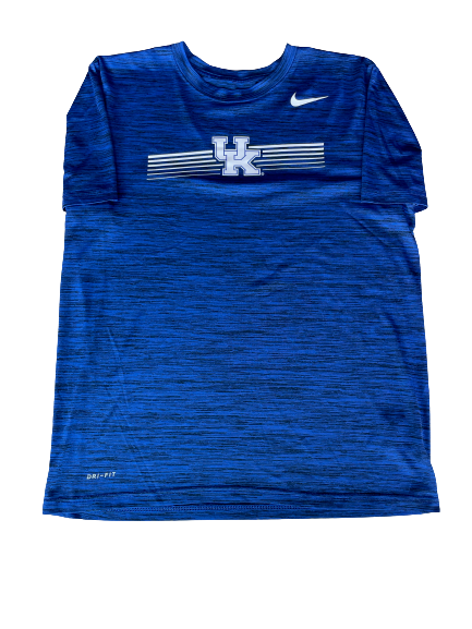 Riley Welch Kentucky Basketball Team Issued Workout Shirt (Size L)