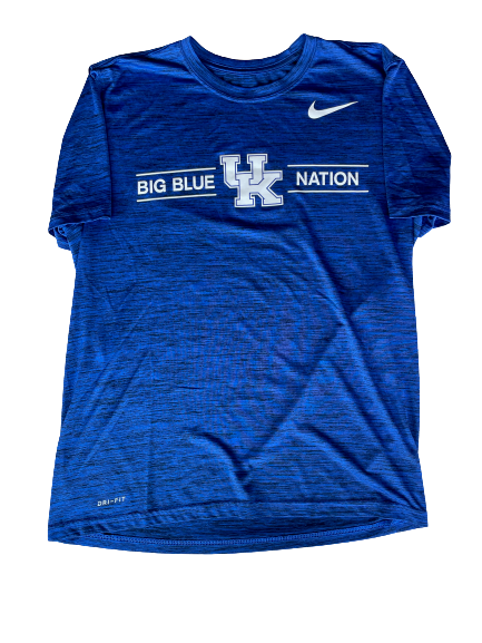 Riley Welch Kentucky Basketball Team Issued Workout Shirt (Size L)
