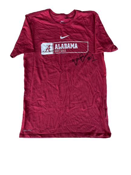 Elissa Brown Alabama Softball Team Issued Signed Workout Shirt (Size S)