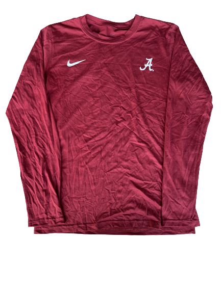 Elissa Brown Alabama Softball Team Issued Signed Long Sleeve Workout Shirt (Size S)