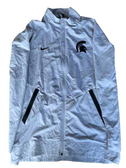 Kenny Goins Michigan State Basketball Team Issued Zip Up Jacket (Size XL)