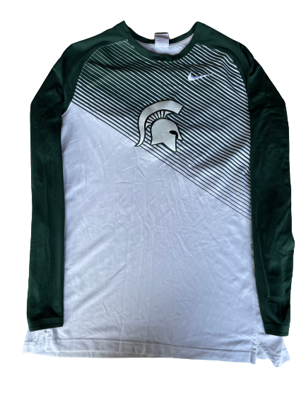Kenny Goins Michigan State Basketball Player Exclusive Pre-Game Shooting Shirt (Size XL)