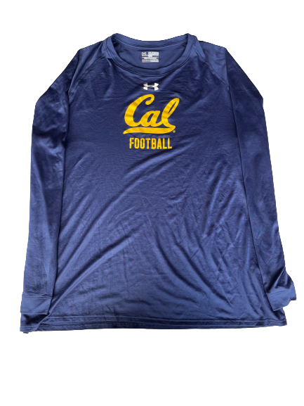 Jake Curhan California Football Team Issued Long Sleeve Workout Shirt (Size 3XL)