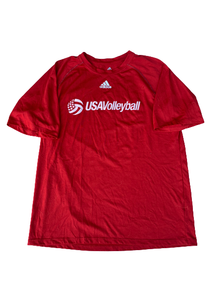 Leah Edmond USA Volleyball Team Issued Workout Shirt (Size M)