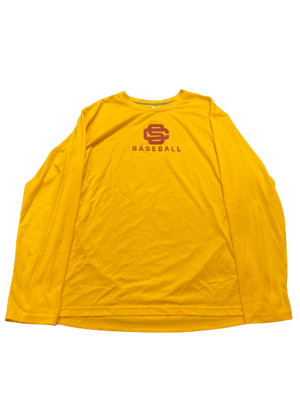 Ben Wanger USC Baseball Team Issued Long Sleeve Workout Shirt (Size XL)